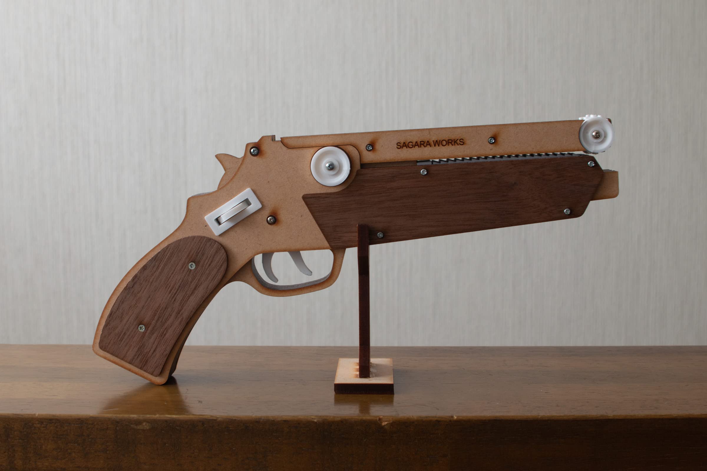 Amazon.co.jp: 水平二連式長距離射撃輪ゴム鉄砲「SAGARA RG1500W 双燕